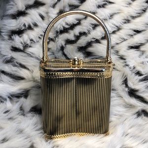 Gold and black vintage evening purse